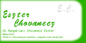 eszter chovanecz business card